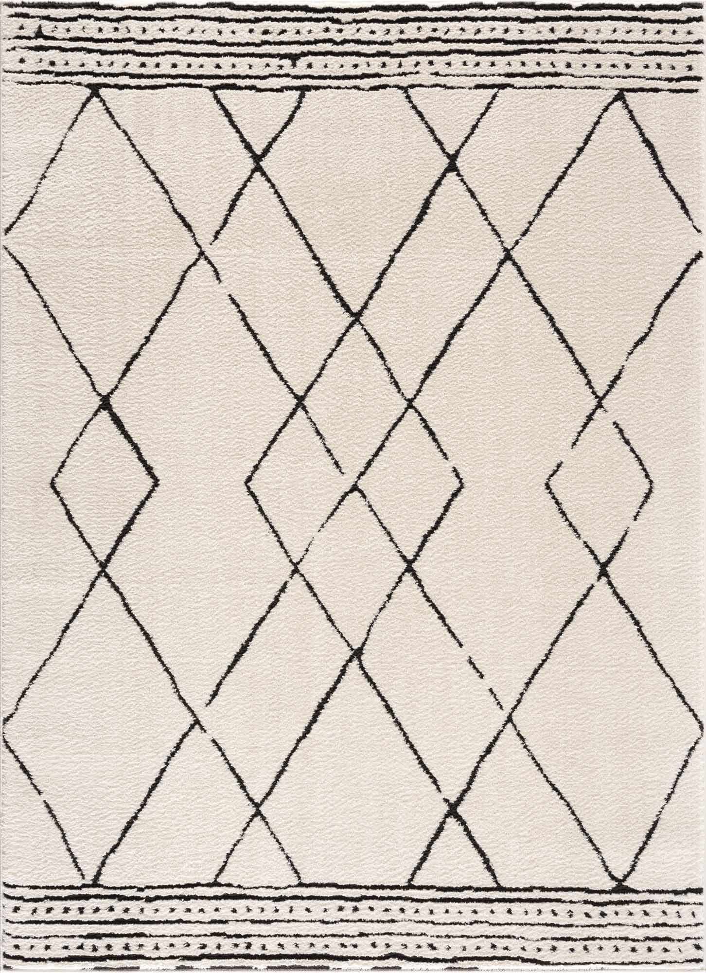 Keone Black & White Runner Rug