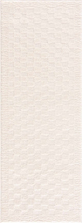 Leryn Ivory Checkered Runner Rug
