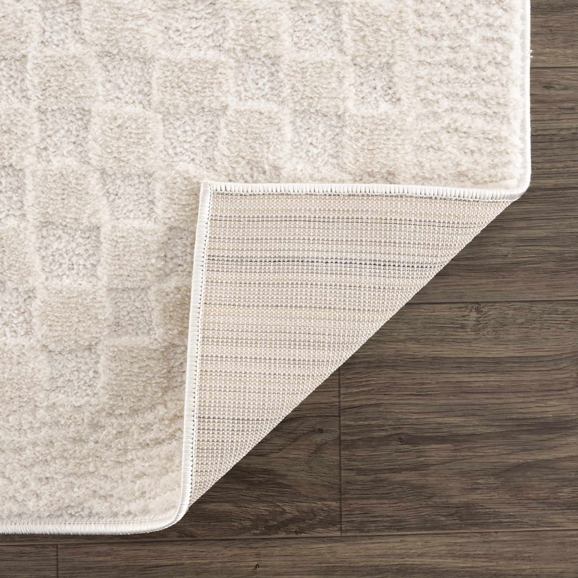Leryn Ivory Checkered Runner Rug
