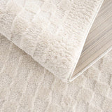 Leryn Ivory Checkered Runner Rug