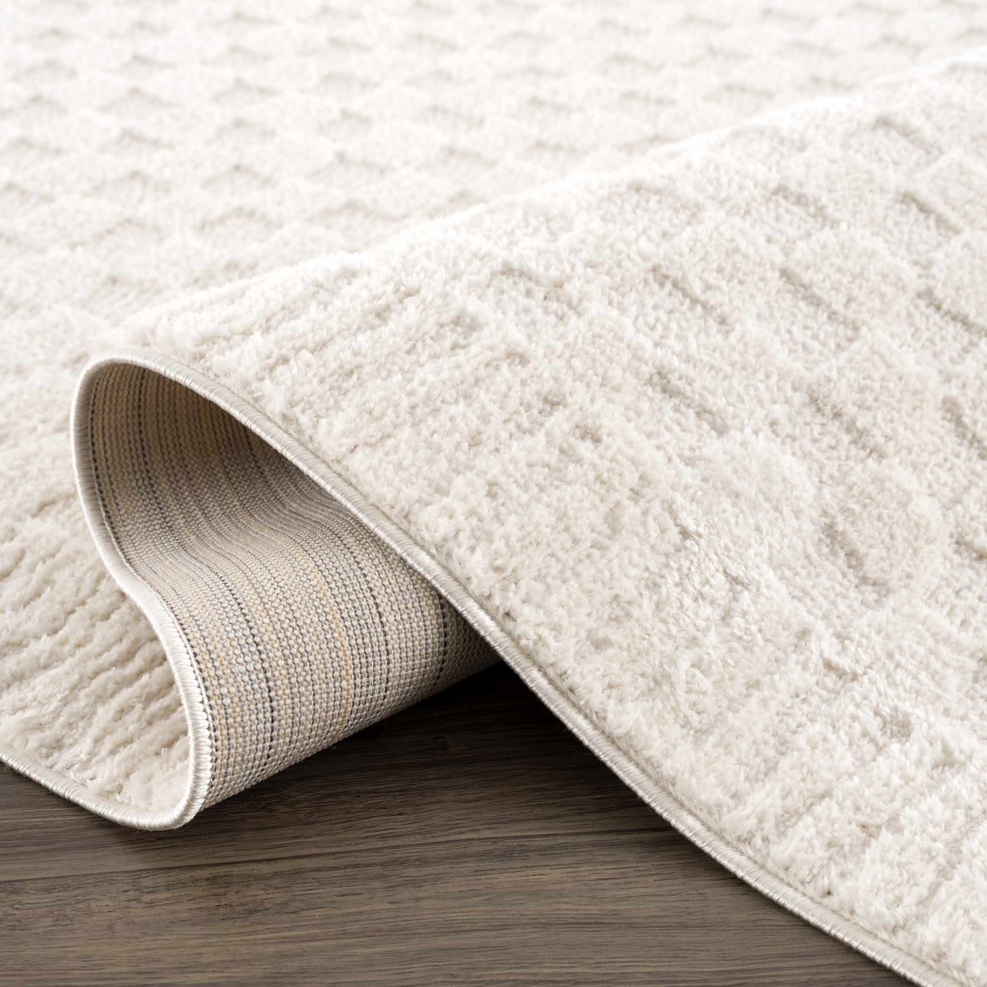 Leryn Ivory Checkered Runner Rug