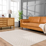 Leryn Ivory Checkered Runner Rug