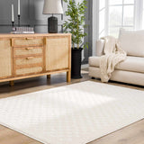 Leryn Ivory Checkered Runner Rug