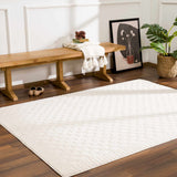 Leryn Ivory Checkered Runner Rug