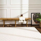 Leryn Ivory Checkered Runner Rug