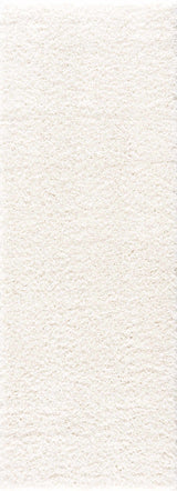 Faina Solid Cream Shag Rug Washable