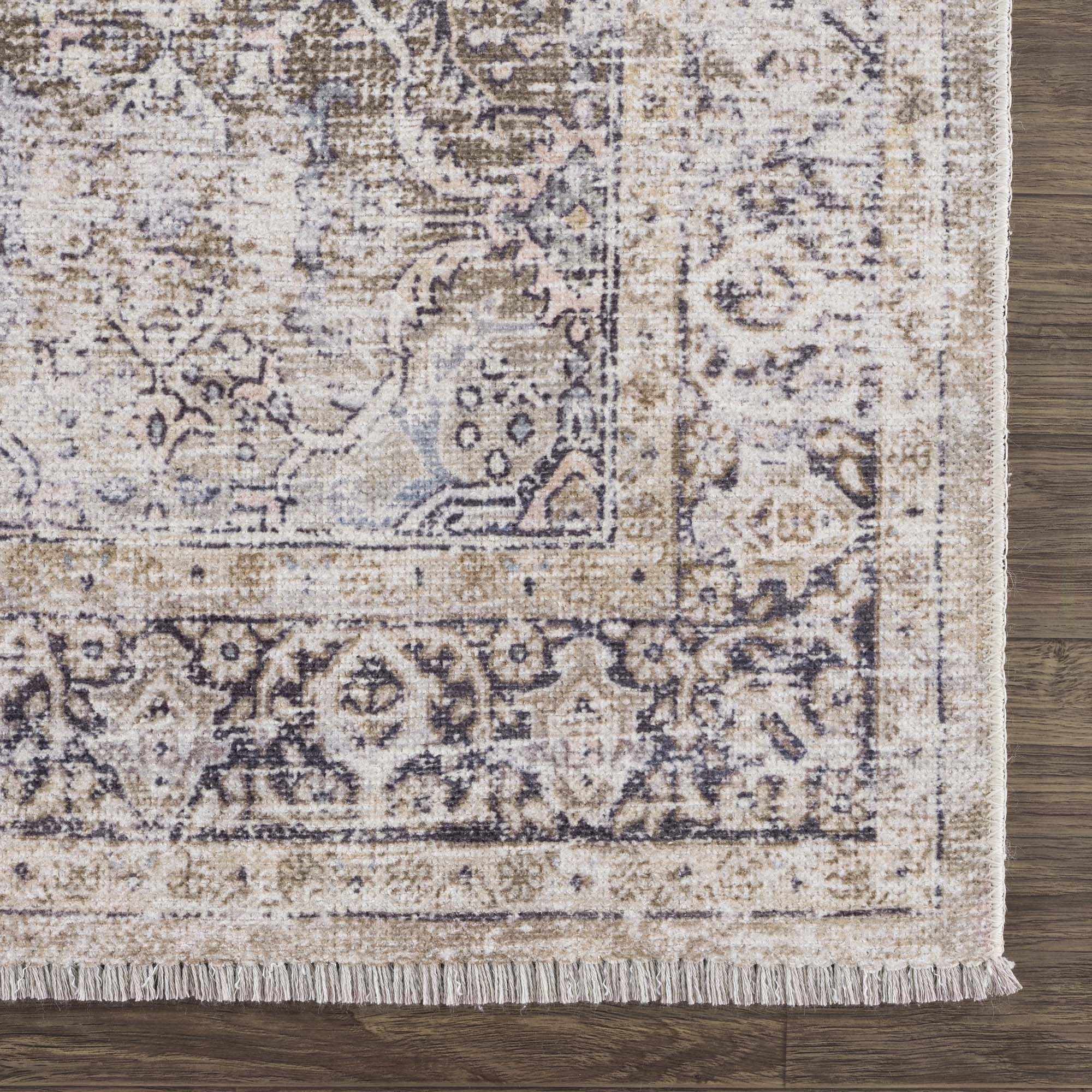Sample Olive Holi-2304 Washable Area Rug