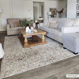 Keita Cream & Brown 7ft Runner Rug