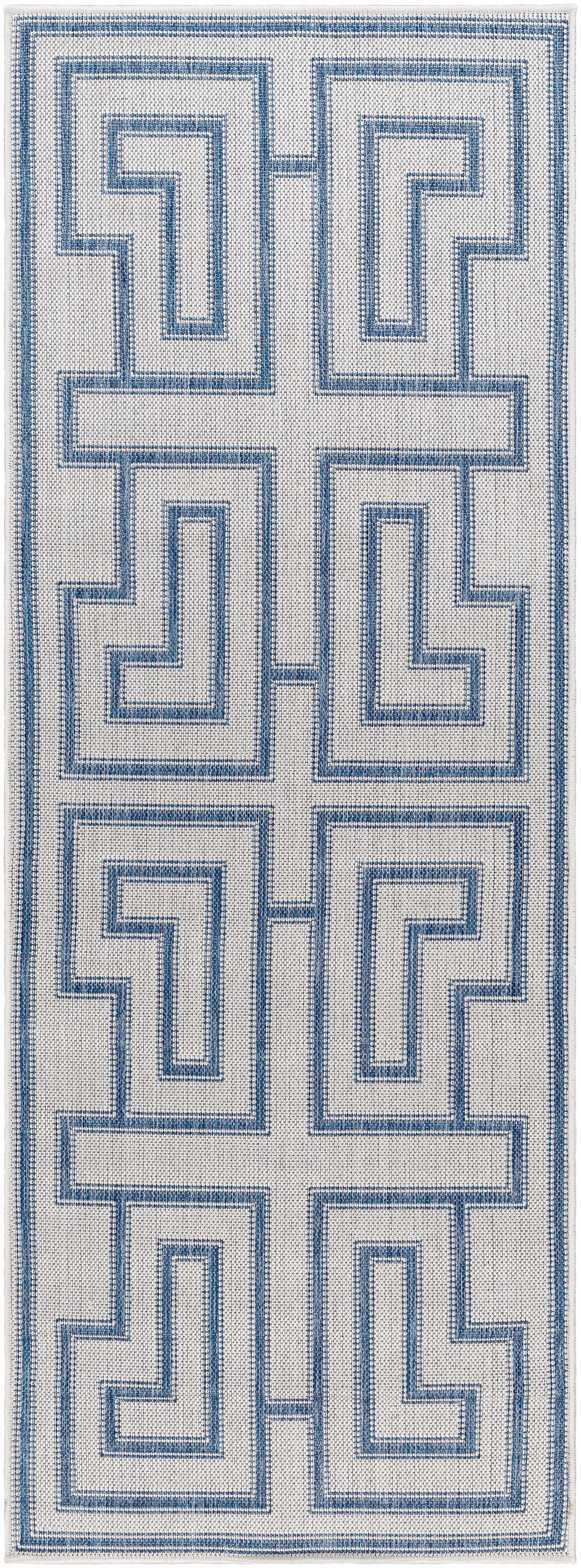 Taro Blue & Gray Runner Rug