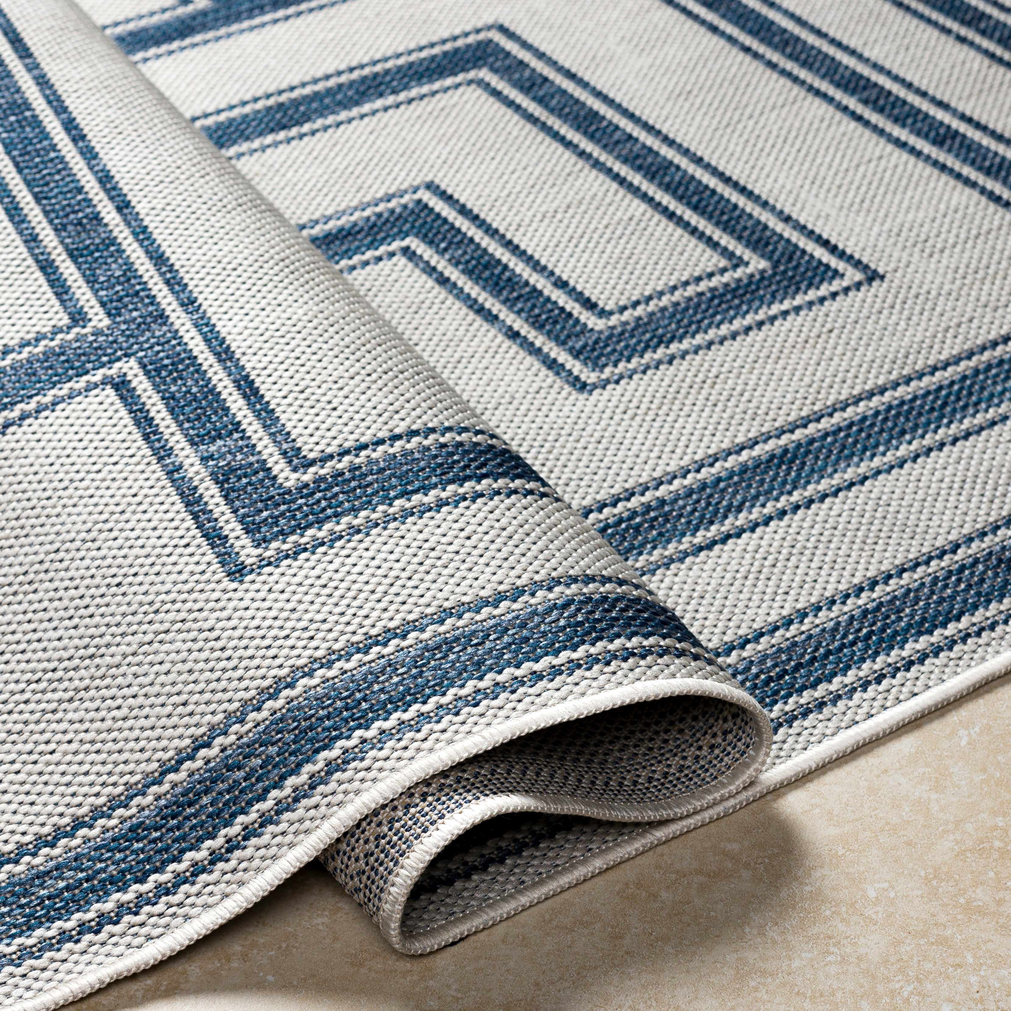 Taro Blue & Gray Runner Rug