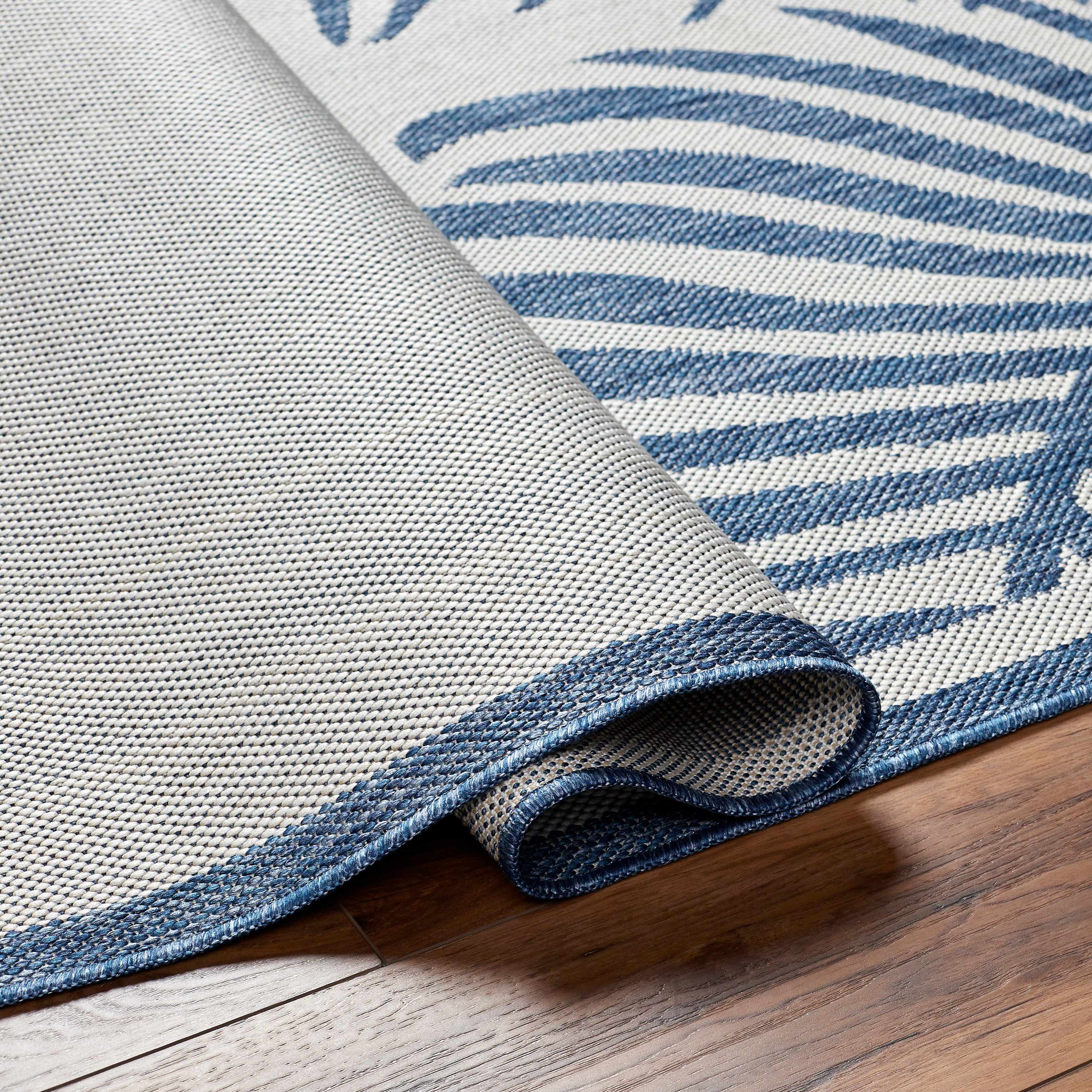 Dina Blue & Beige Runner Rug