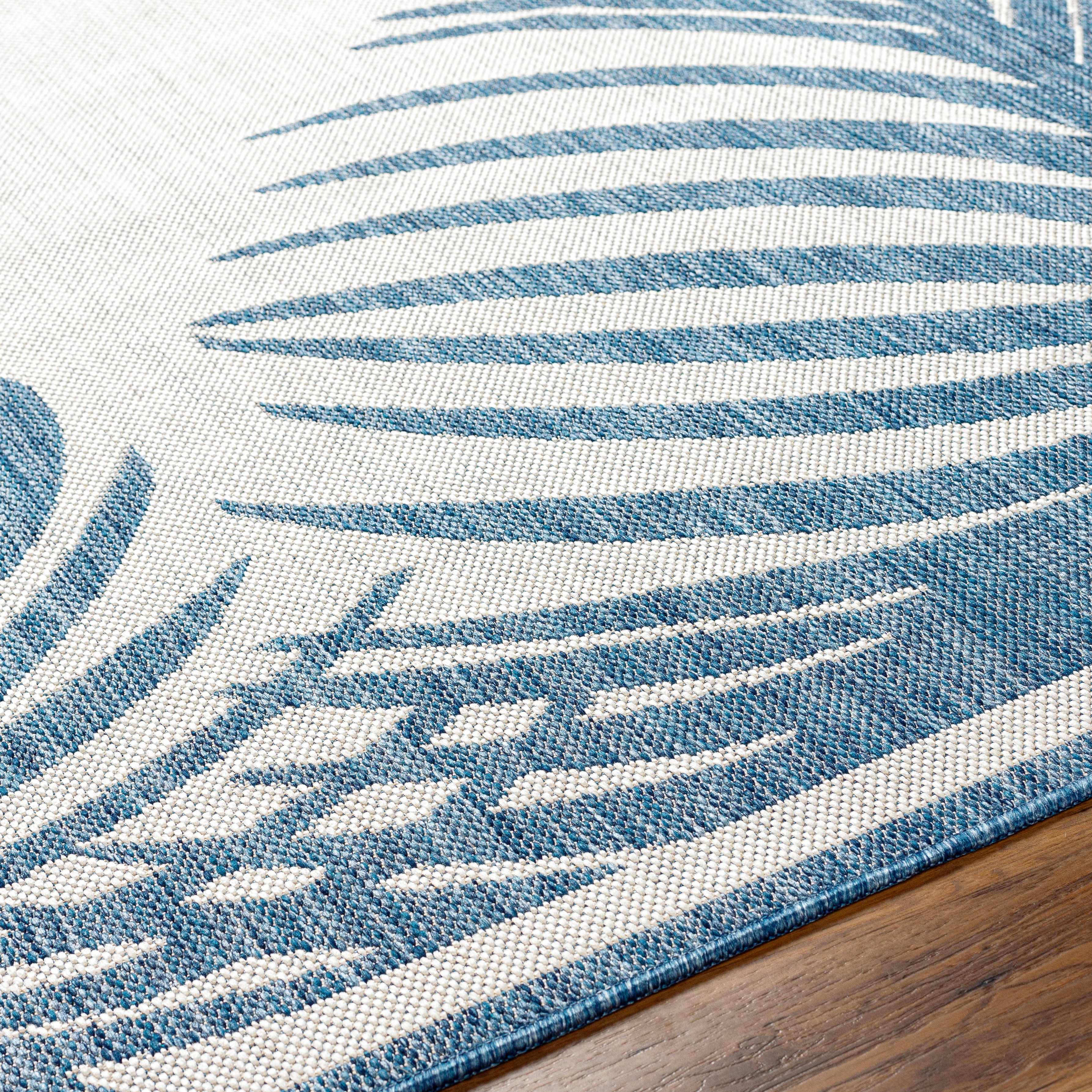 Dina Blue & Beige Runner Rug