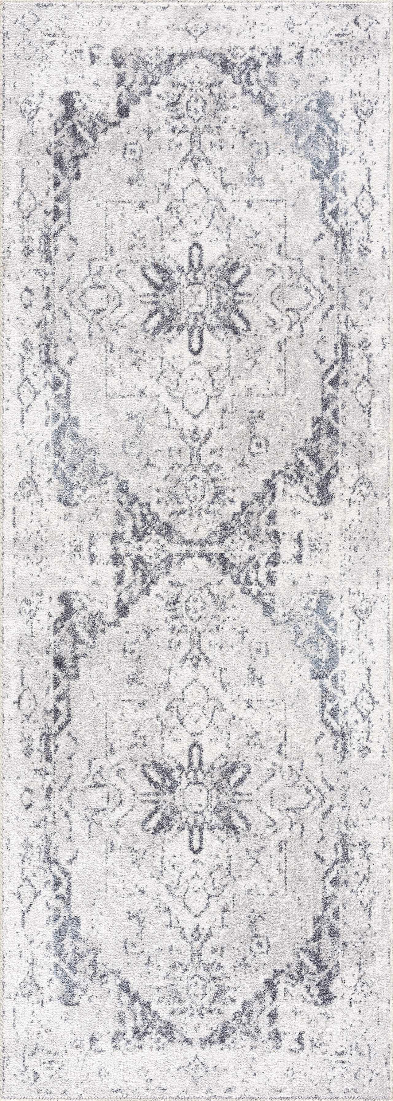 Ivory Hera Washable Runner Rug