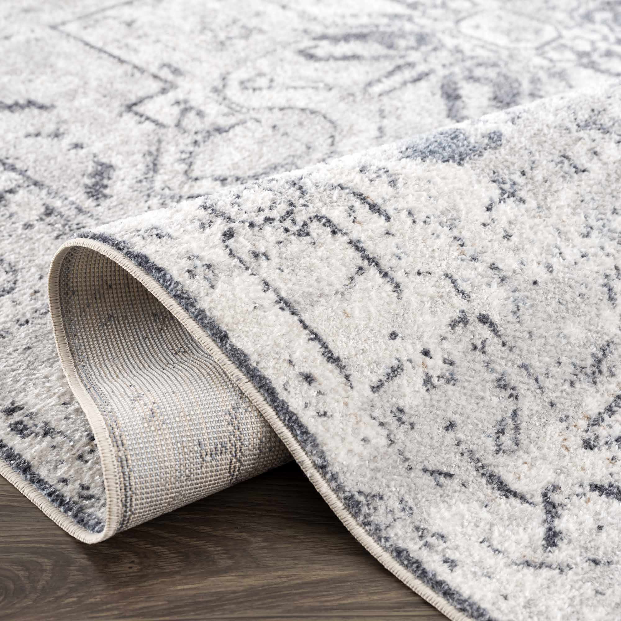 Ivory Hera Washable Runner Rug