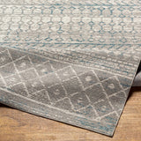 Tambac Blue & Gray Washable Runner Rug