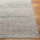 Tambac Blue & Gray Washable Runner Rug