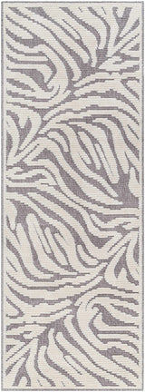 Keto Gray Zebra Print Runner Rug