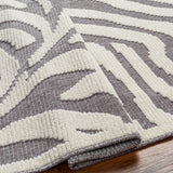 Keto Gray Zebra Print Runner Rug