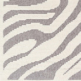 Keto Gray Zebra Print Runner Rug
