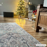 Green Nisa Washable 7ft Runner Rug