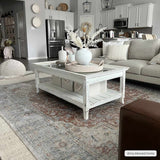 Emke Cream Washable 7ft Runner Rug