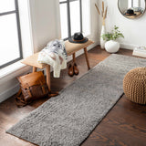 Gray Solid Runner Rug