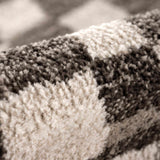 Benjy Cream & Charcoal Checkered Runner Area Rug