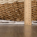 Benjy Cream & Charcoal Checkered Runner Area Rug