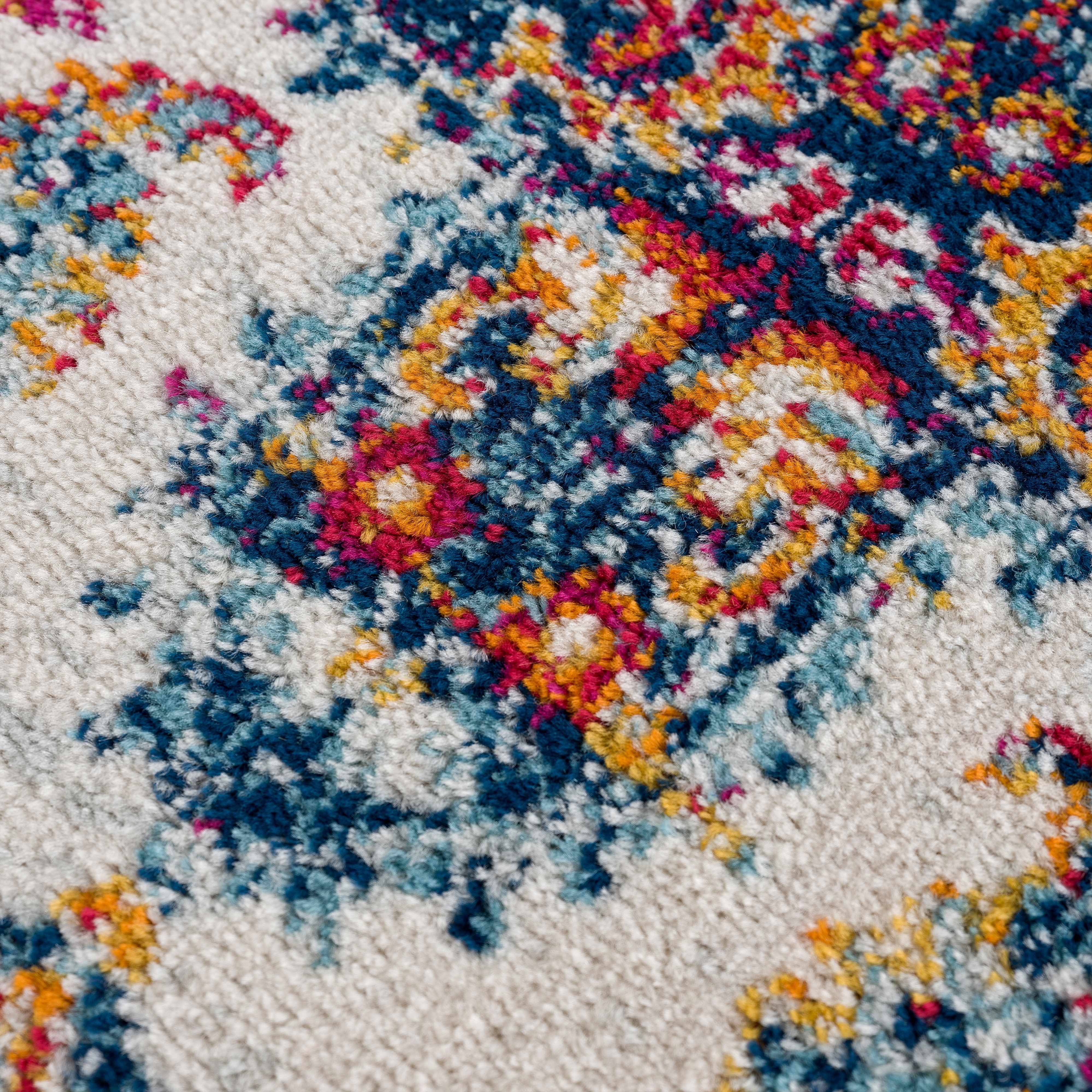 Istanbullu Blue & Orange Runner Rug