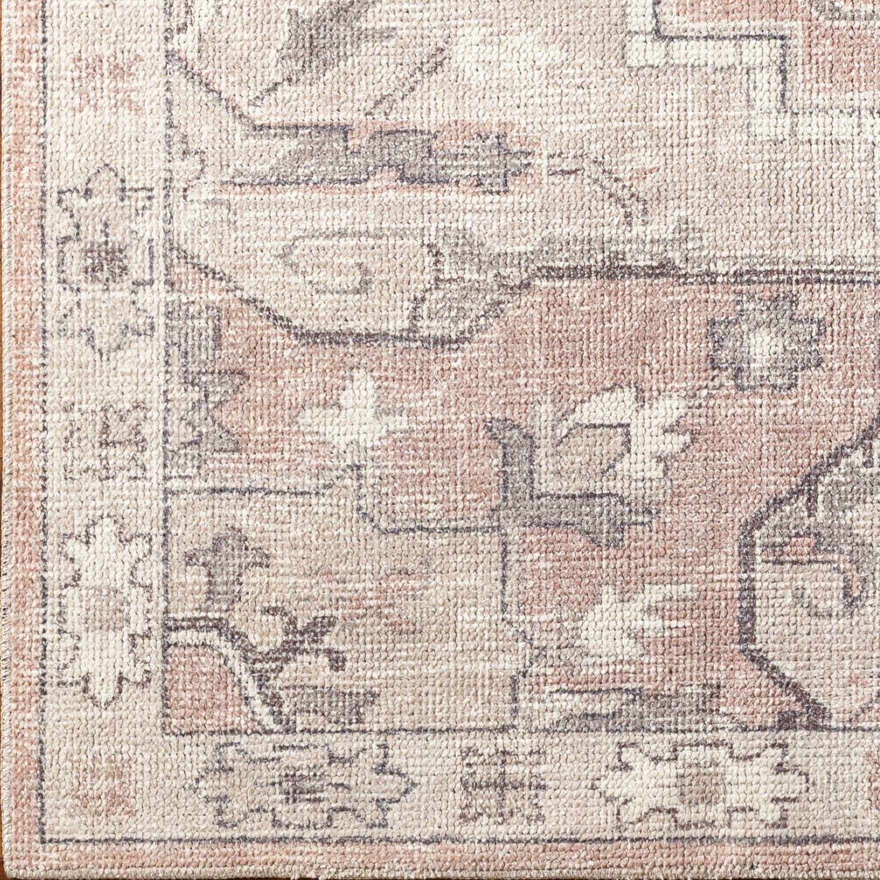 Sample Elle Medallion Taupe 16"x16" Swatch