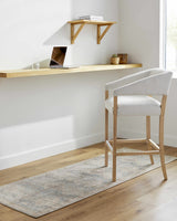 Marlene Medallion Beige & Blue 7ft Runner Rug - Livabliss x Becki Owens