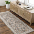 Roho Beige & Rust Washable Runner Rug
