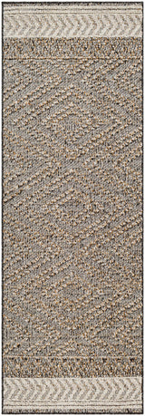 Beige Charcoal Areli Runner Rug