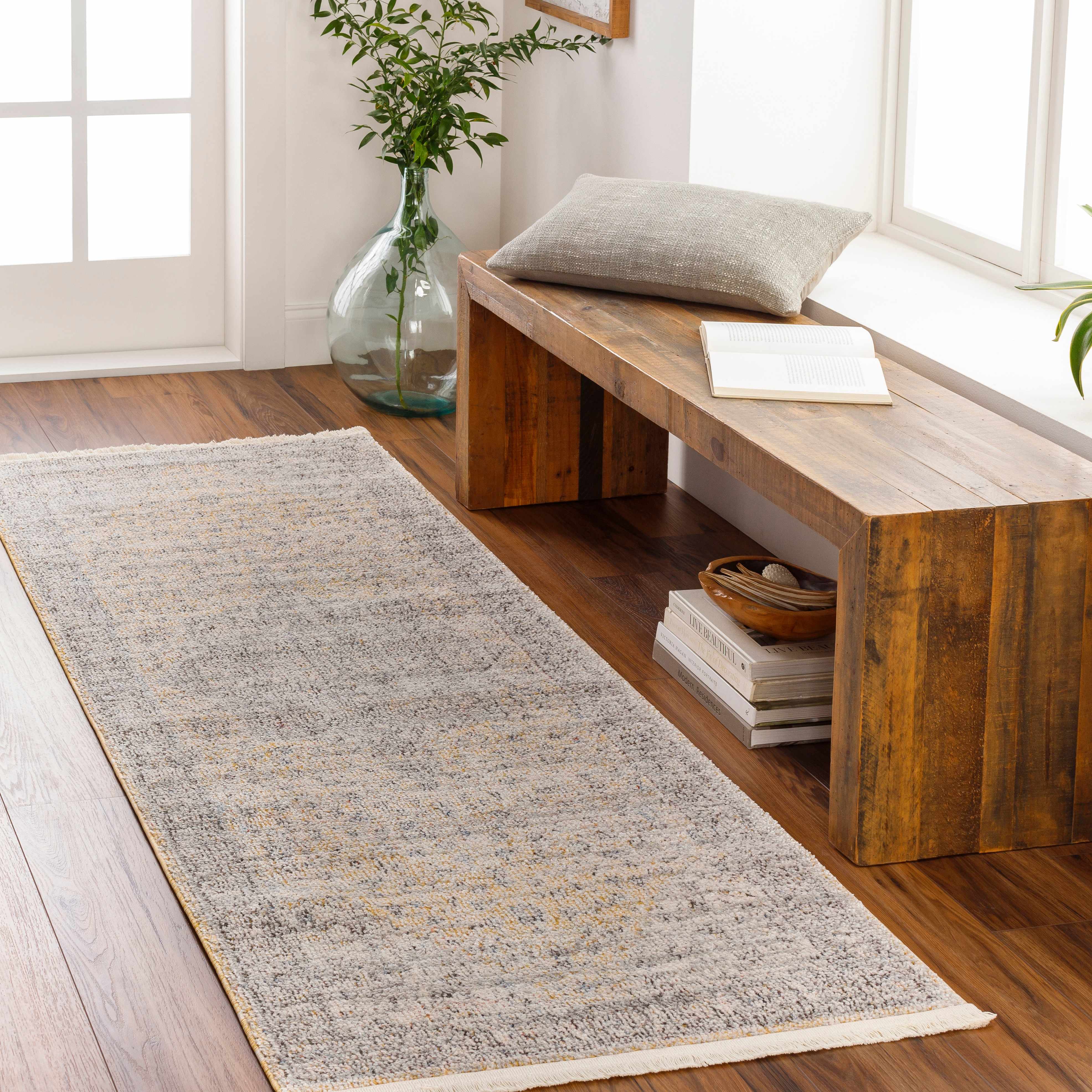 Misa Mustard & Gray Runner Rug