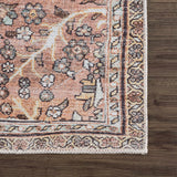 Urpi Rose & Brown Washable Runner Rug - Clearance