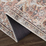 Urpi Rose & Brown Washable Runner Rug - Clearance