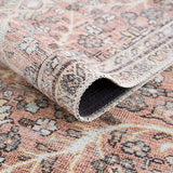 Urpi Rose & Brown Washable Runner Rug - Clearance