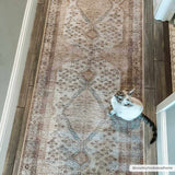 Analu Peach Washable Runner Rug