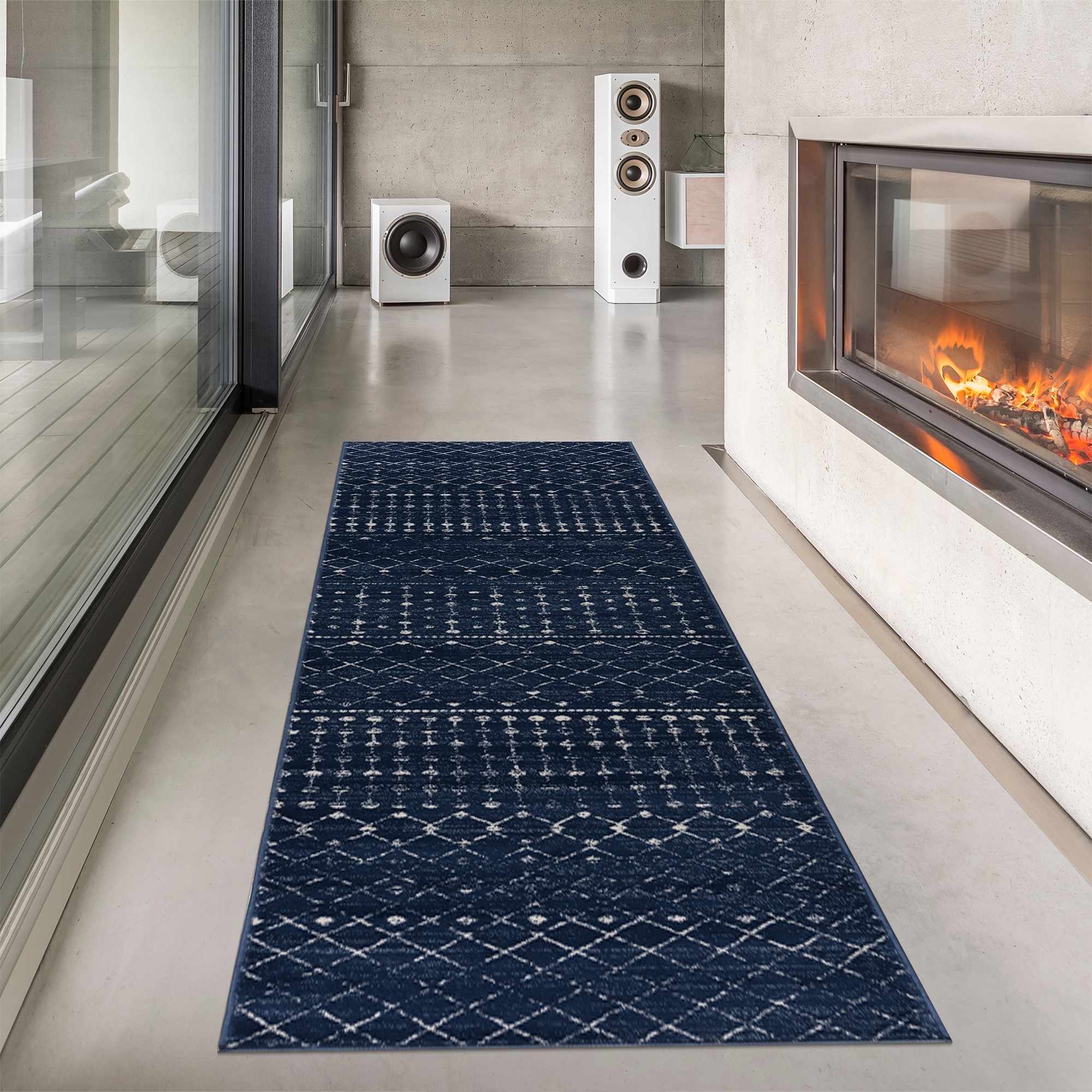 Tigrican Navy 2335 Runner Rug