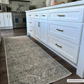 Barny Beige Washable 7ft Runner Rug