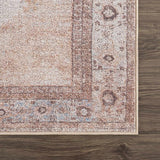 Analu Peach Washable Runner Rug