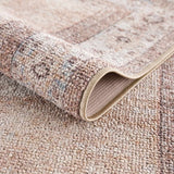 Analu Peach Washable Runner Rug