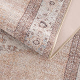 Analu Peach Washable Runner Rug
