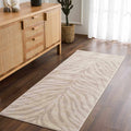 Beige Manteca Zebra Print 7ft Runner Rug