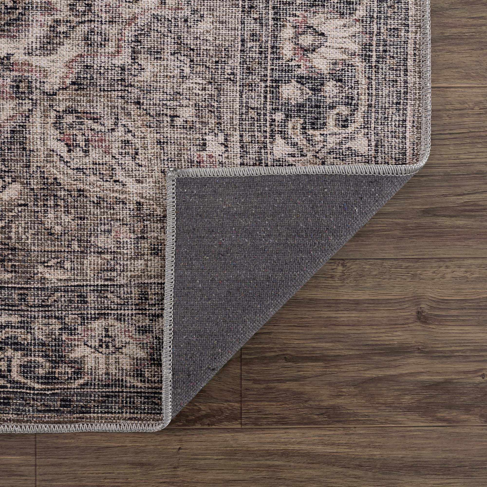 Dusty Sage Greenpoint Medallion Washable Runner Rug