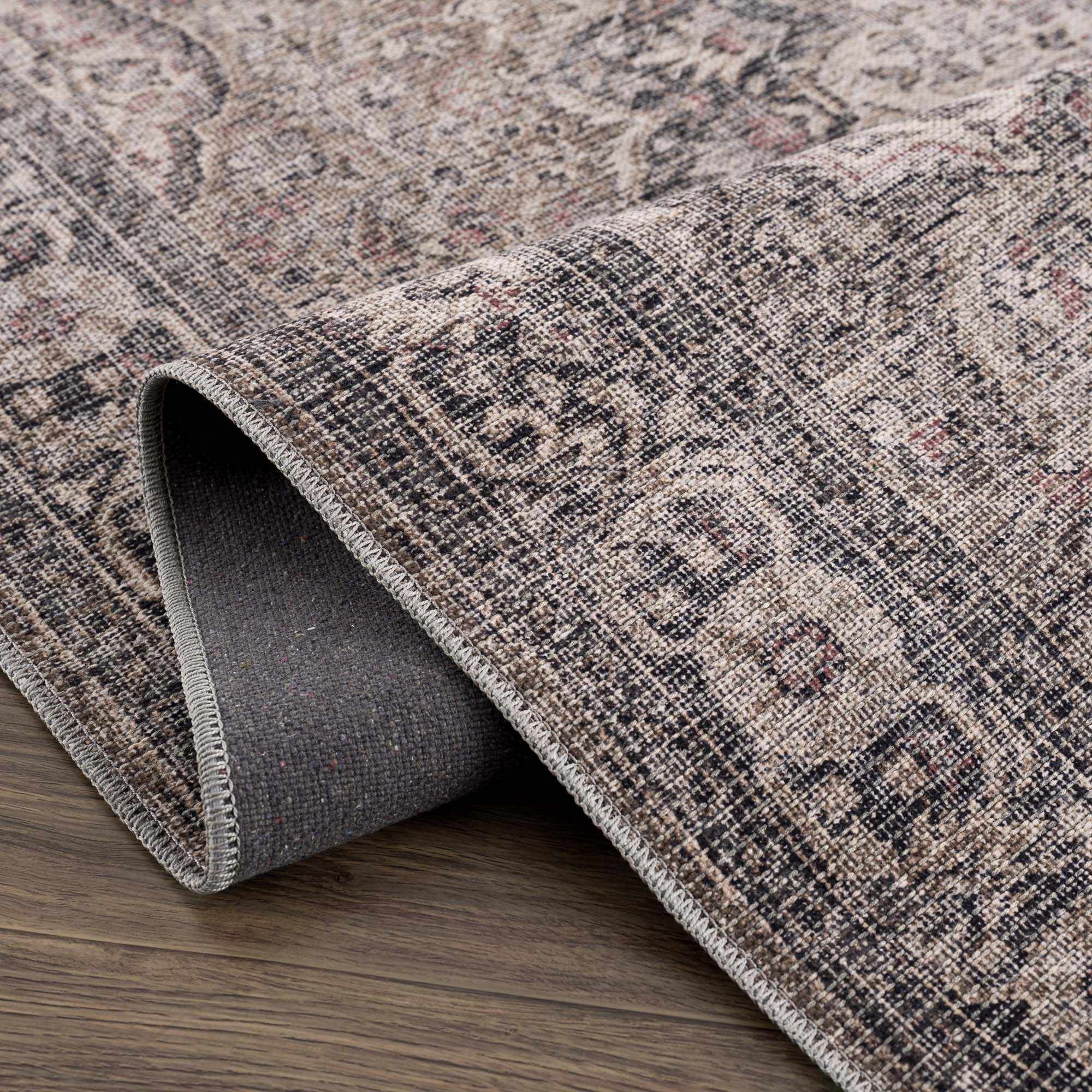 Dusty Sage Greenpoint Medallion Washable Runner Rug