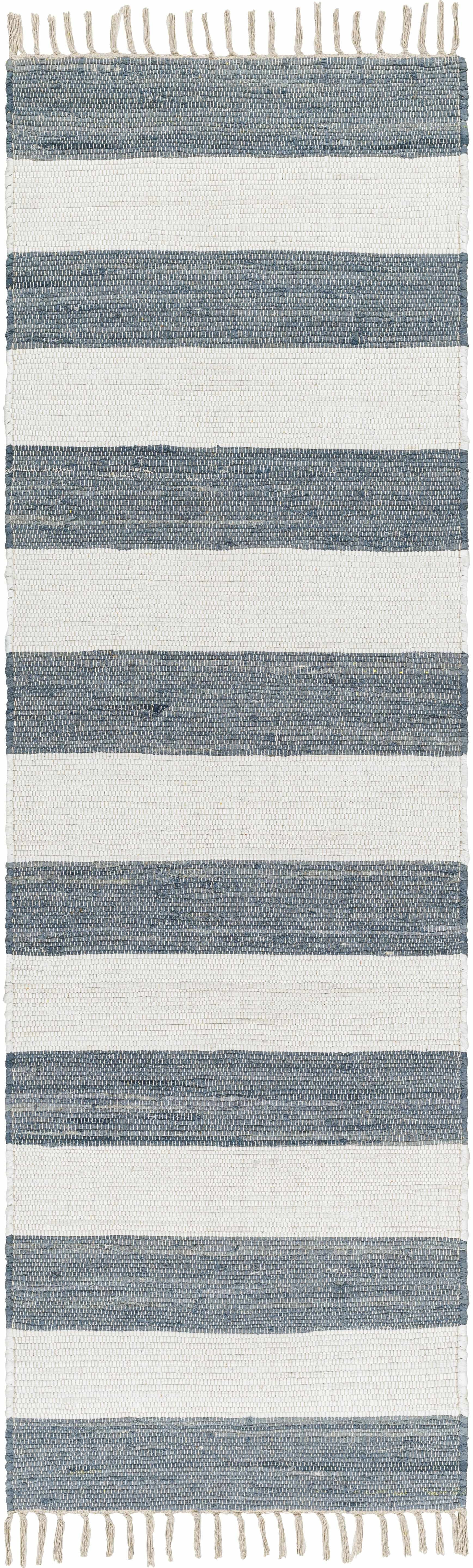 Moby Gray Blue Runner Rug