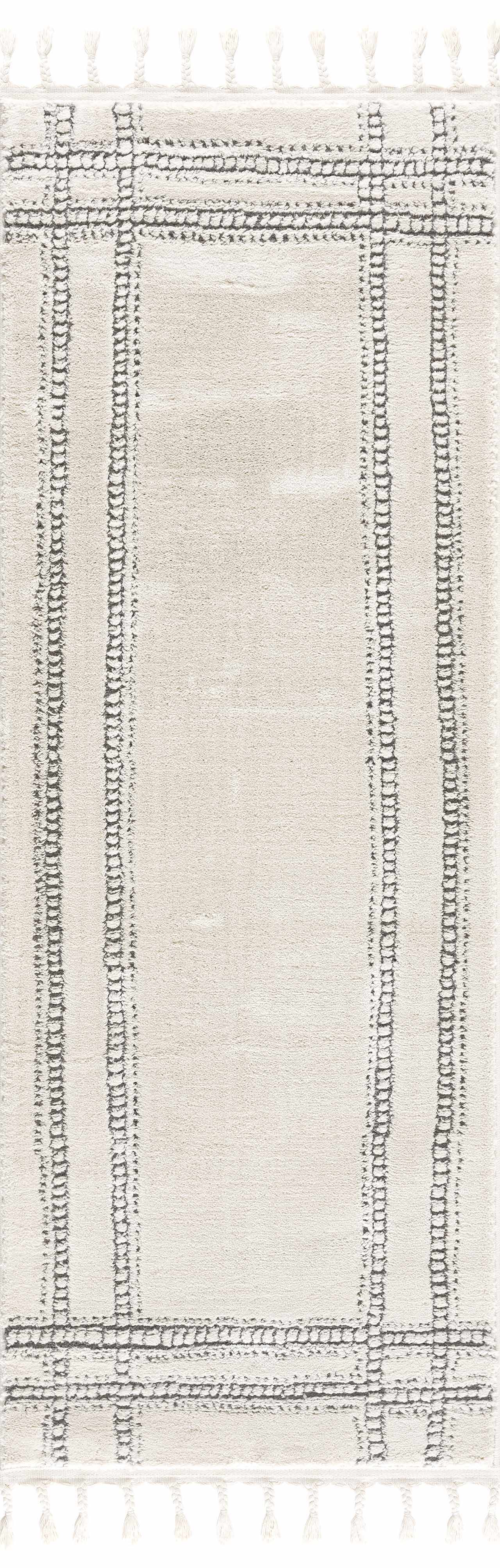 Ryuu Ivory & Gray Runner Rug