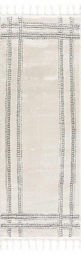 Ryuu Ivory & Gray Runner Rug