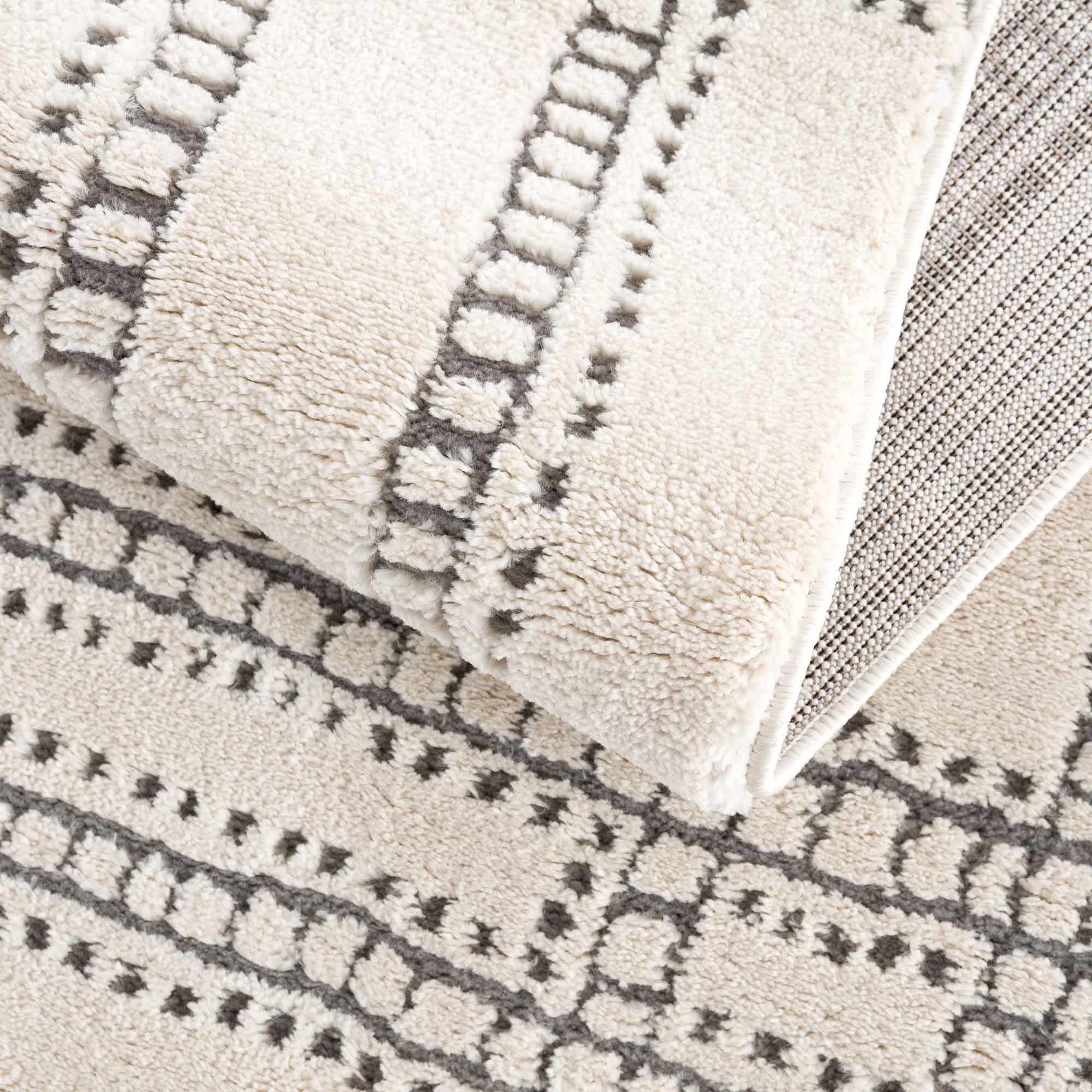 Ryuu Ivory & Gray Runner Rug